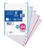 RECAMBIO ENRI A-4 100H 4T OXFORD SCHOOL CUADROS 5*5 C/MARGEN 90GR 5 COLORES PASTEL 400146851