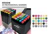 ROTULADOR DOBLE PUNTA PROFESIONAL MARKERS CAJA REGALO 30 COLORES SURTIDOS AB-0730 ALEX BOG