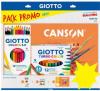 SET OFERTA MINIPACK BASIK + GIOTTO TURBO COLOR 12 + GIOTTO COLORS 12 CAJA 20U CANSON F51750000