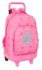MOCHILA GDE. C/RUEDAS COMPACT EXTRAIBLE BENETTON "HEART" SAFTA26 612651918 45X33 UNIDAD