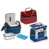 BOLSA TERMICA PORTA ALIMENTOS CON TUPPER Y CUBITERA POESSA 333711 2 COLORES